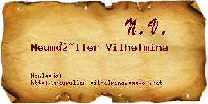 Neumüller Vilhelmina névjegykártya